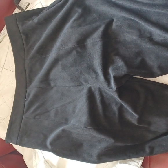 TRUTH By REPUBLIC BELL BOTTOM FAUX SUEDE BLACK SIDE ZIP WAIST SZ 8 - Picture 7 of 8